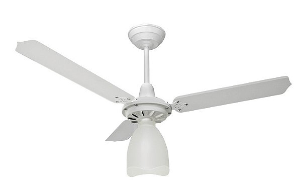 Ventilador de Teto Loren-Sid Diplo M2 Lumi Branco 3V 220V com Pás Madeira MDF Brancas 3P00 Ref-711